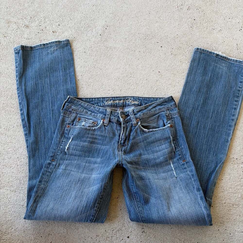 Y2k American Eagle Low Rise True Bootcut Jeans Women Size 0